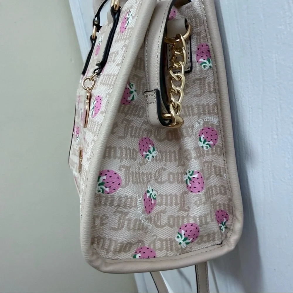NWT Juicy Couture Berry Sweet Mini Bag in Sandstone/Pink